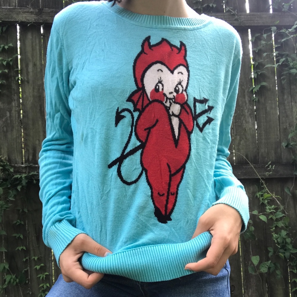 Blue devil sweater